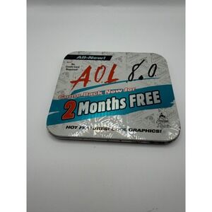 Vintage AOL 8.0 America Online Installation CD‎ in Promotional Metal Tin Y2K